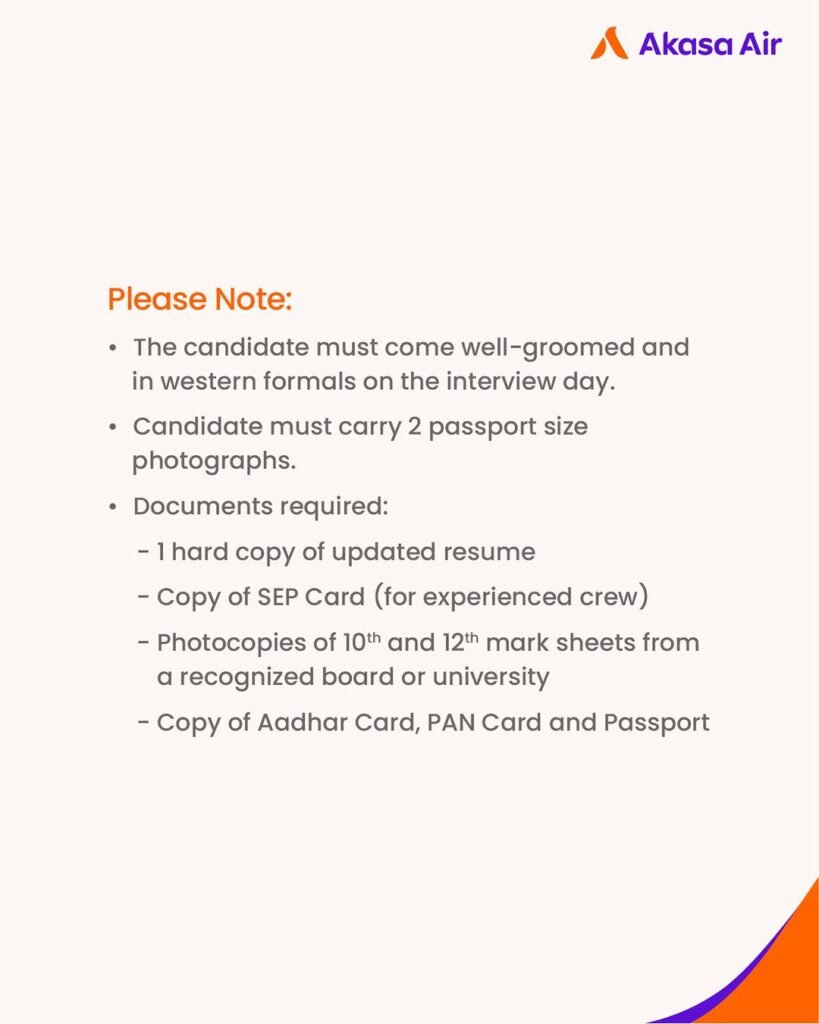 Akasa Air Cabin Crew Hiring 2023