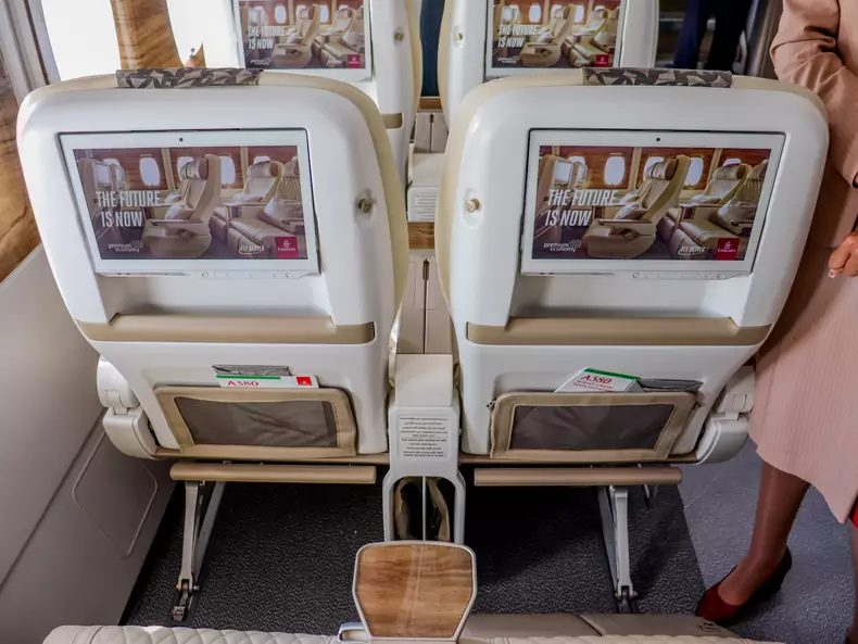 Airbus A380 Legspace in Economy