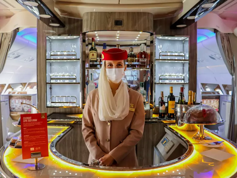 Emirates A380 In-Flight Bar