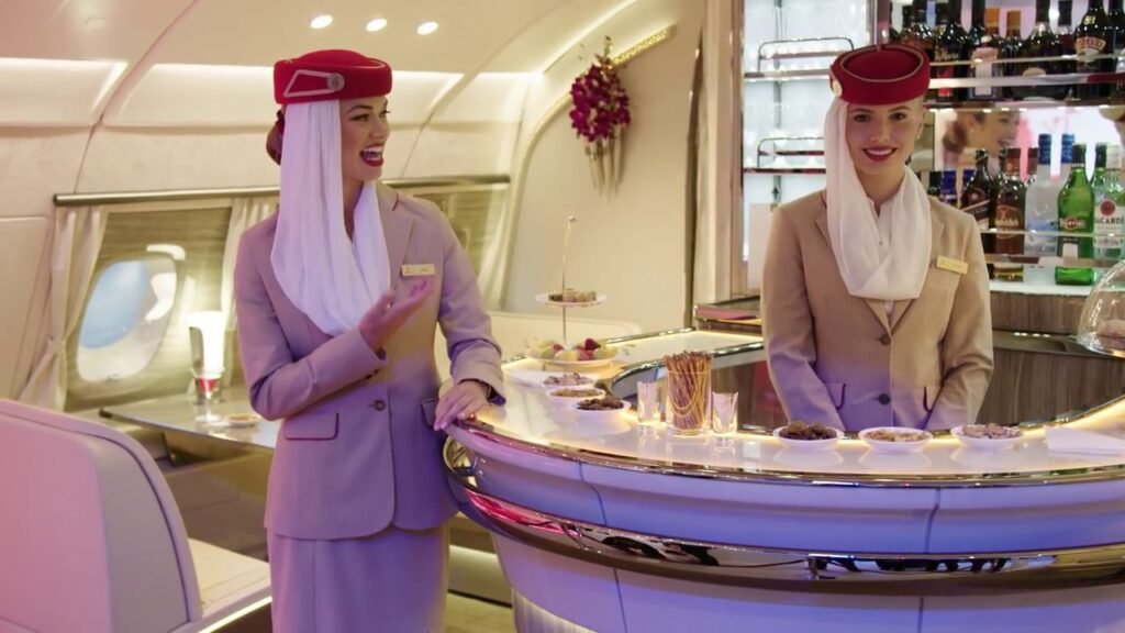 Emirates A380 Onboard Lounge