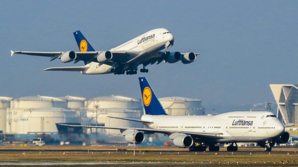 Lufthansa A380 Takeoff