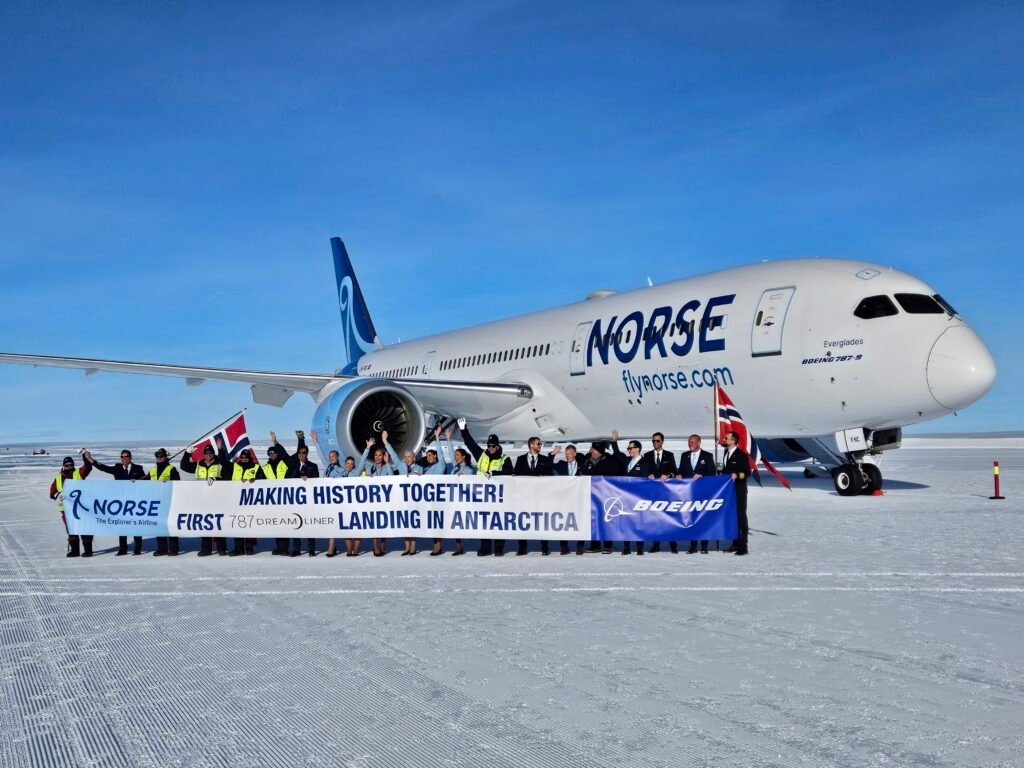 Norse Atlantic Airways Landing in Antarctica