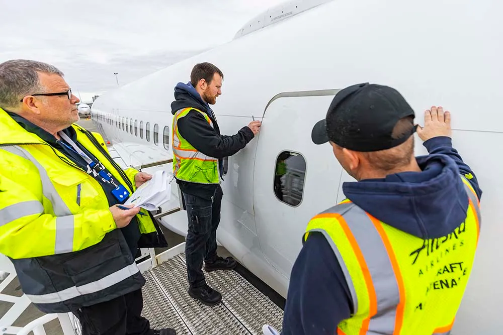 Alaska Airlines Boeing Plug Door inspection