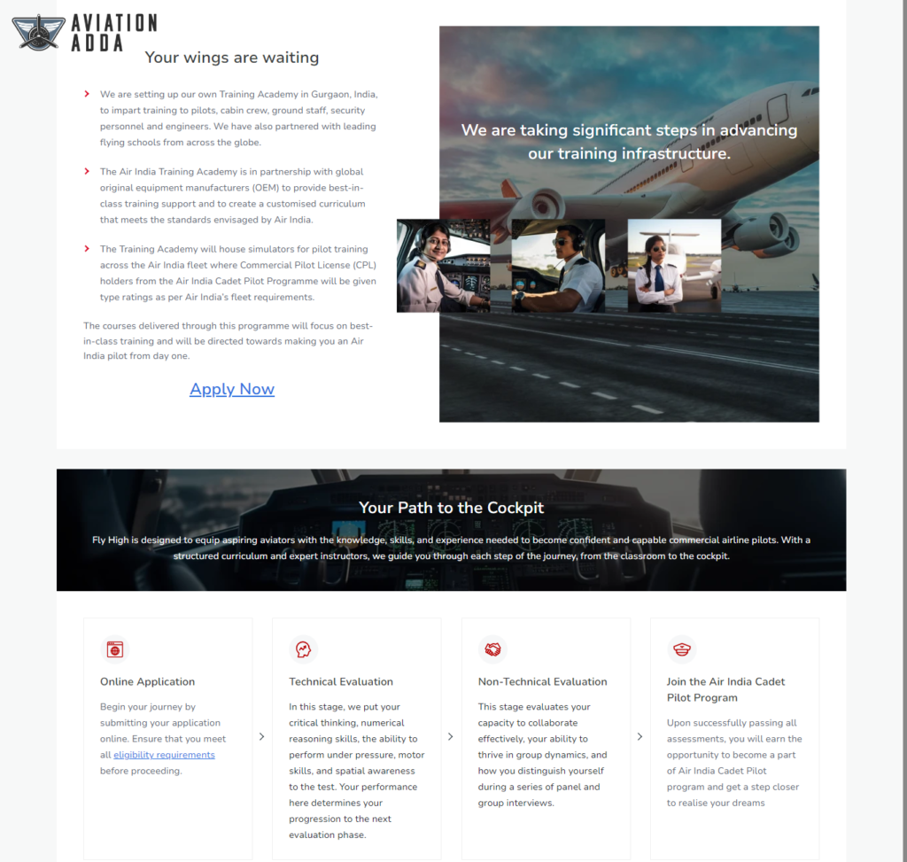 Air India Cadet Pilot Programme