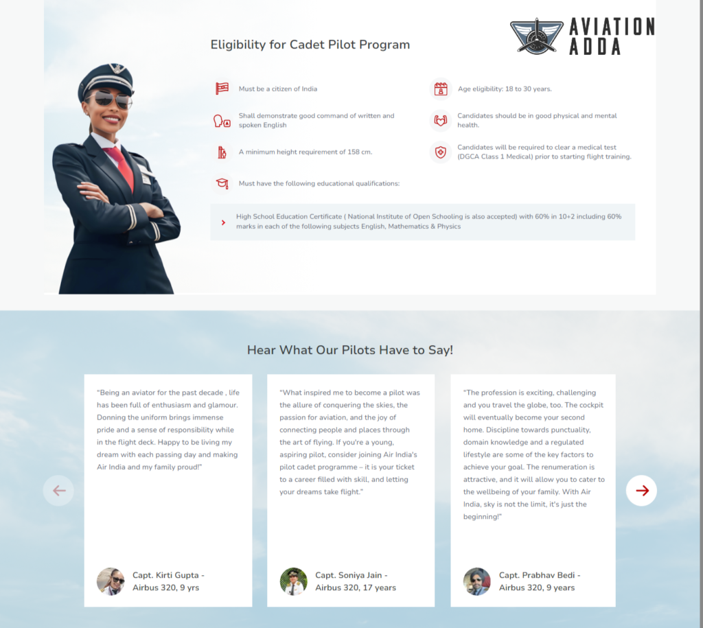 Air India Cadet Pilot Programme