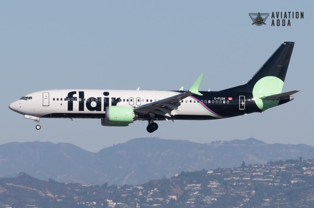 Flair Airlines Boeing 737-8 MAX  at Los Angeles - International Airport